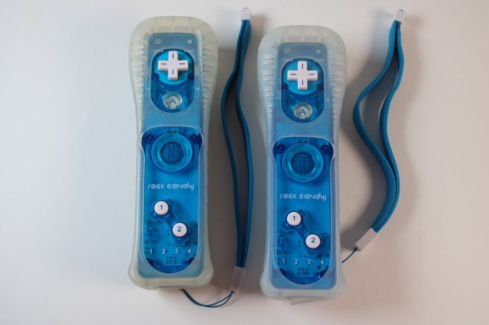 Lot Of 2 Nintendo Wii Rock Candy Remote Controller - Wii - Blue